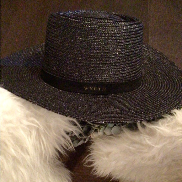 NEW! Wyeth Straw stamped boater - Picture 1 of 5